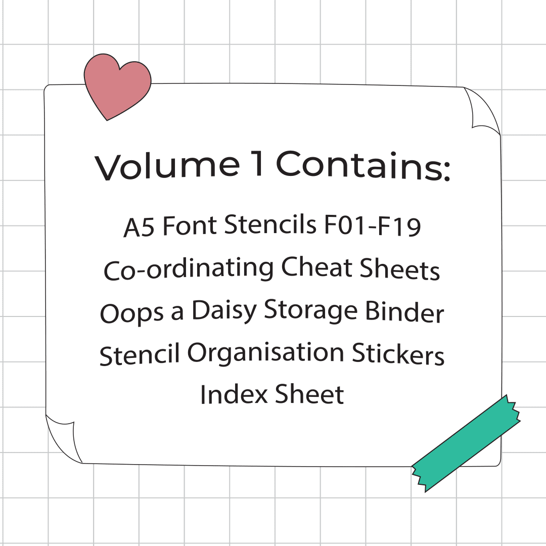 A5 Font Stencil - Complete Collection - Volume 1