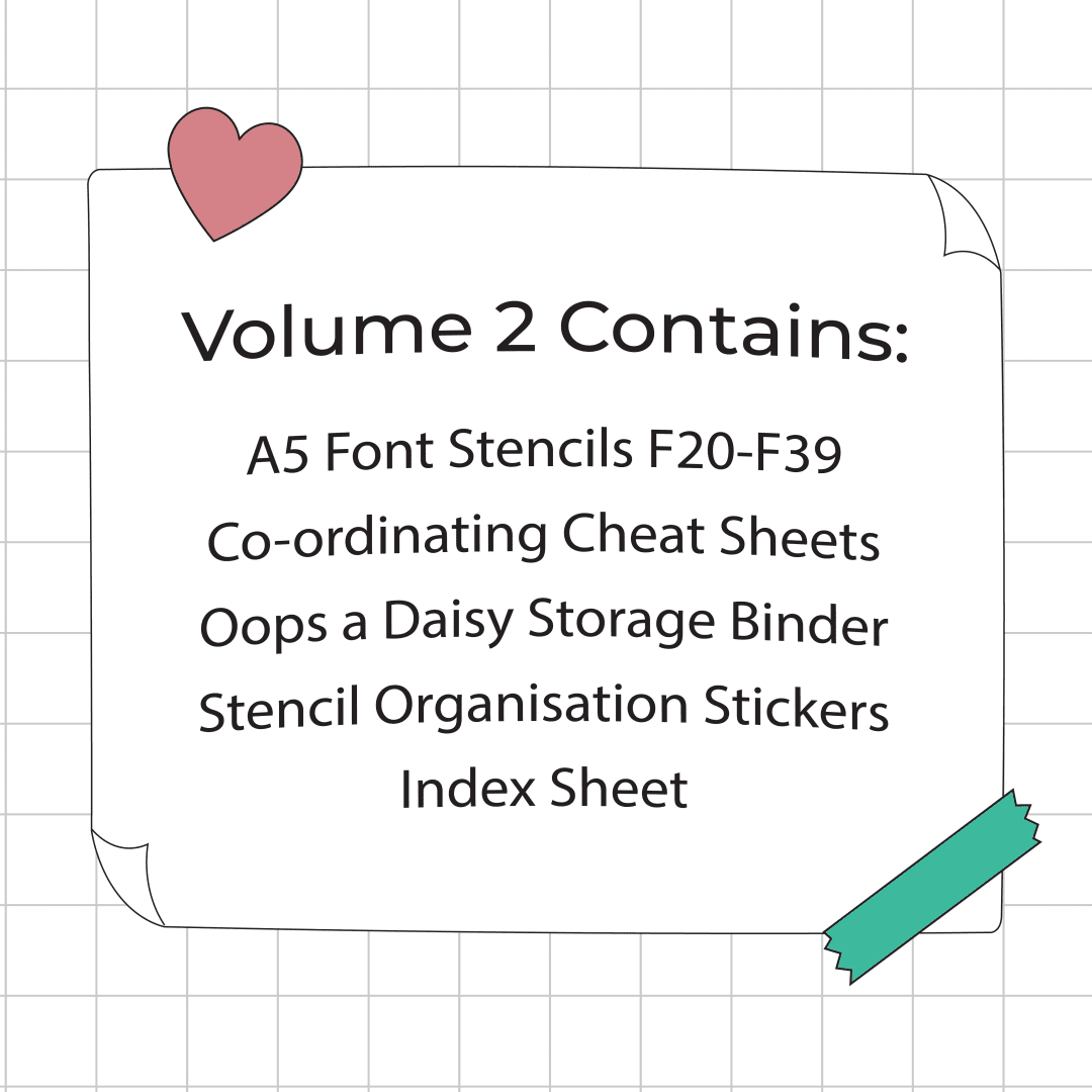 A5 Font Stencil - Complete Collection - Volume 2