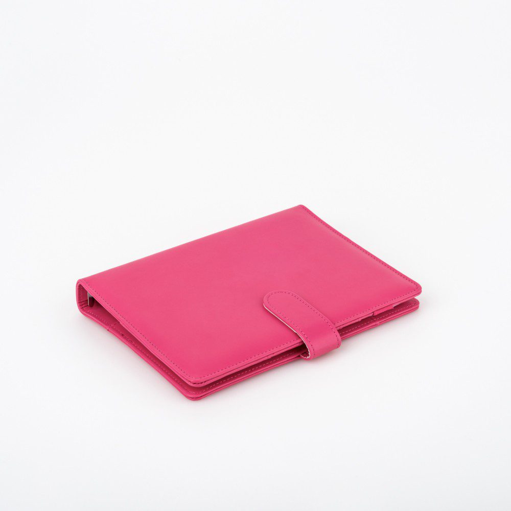 Hybrid Planner Vegan Leather Binder (A5) - Barbie Pink