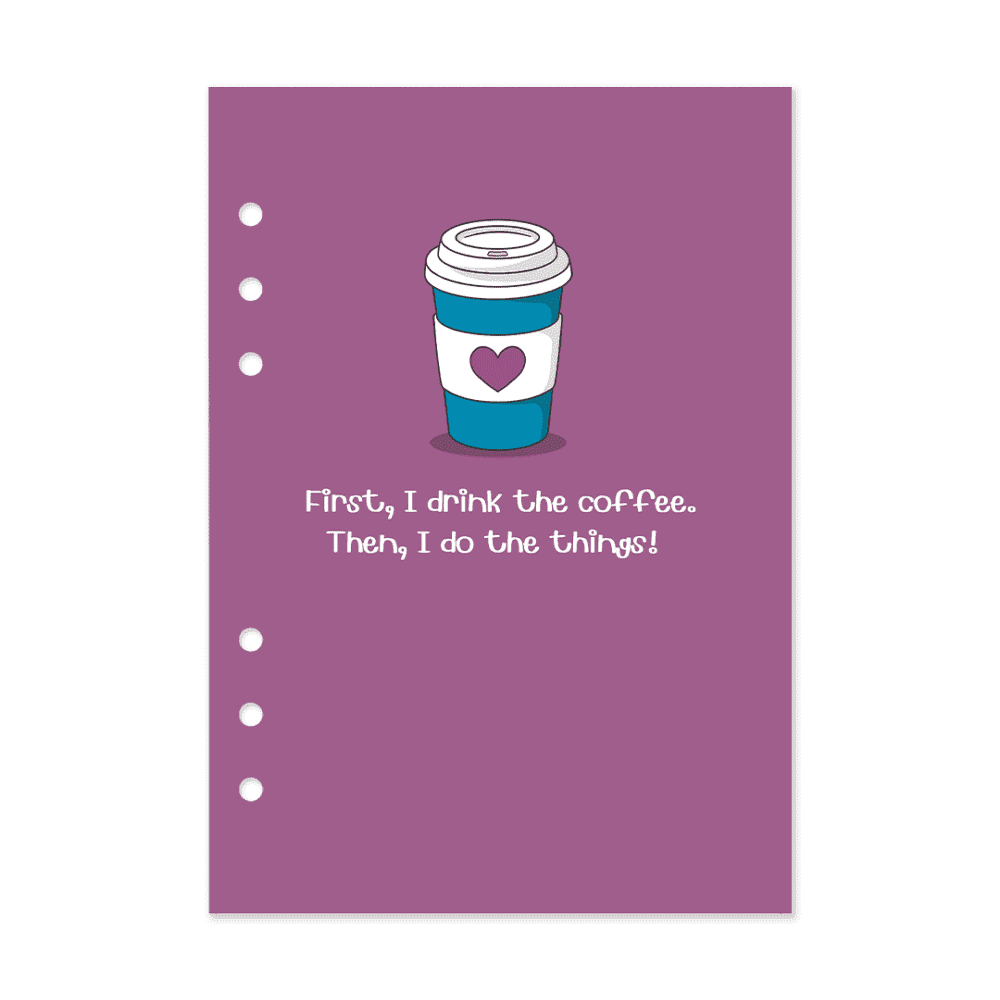 Coffee - A5 Hybrid Planner Dashboard