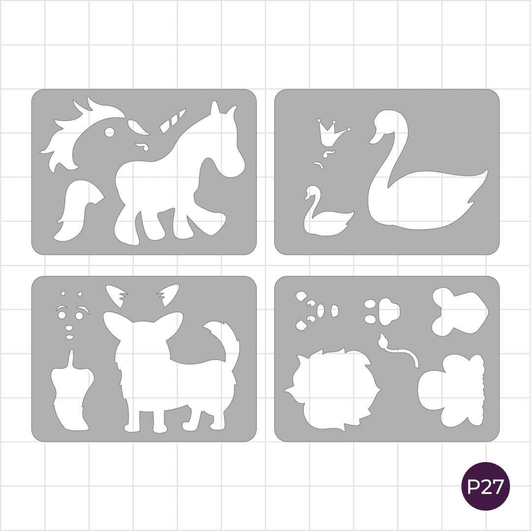 Royal Friends - Pocket Journal Stencils - Set of 4