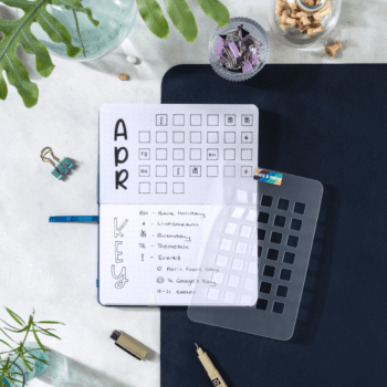 Monthly Spread - Pocket Super Easy Stencil (A6 Compatible)