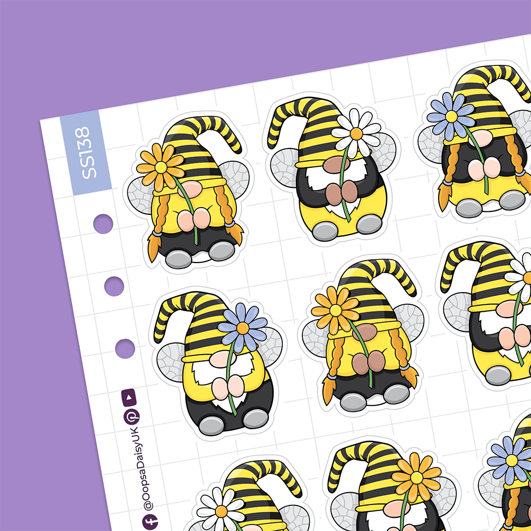 Bee Gonks - A5 Sticker Seet
